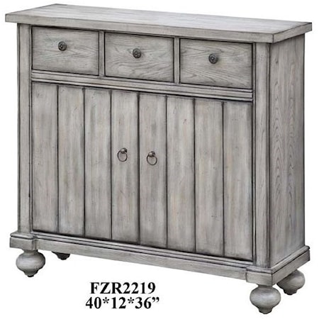 Paxton White Oak 3 Drawer / 2 Door Cabinet